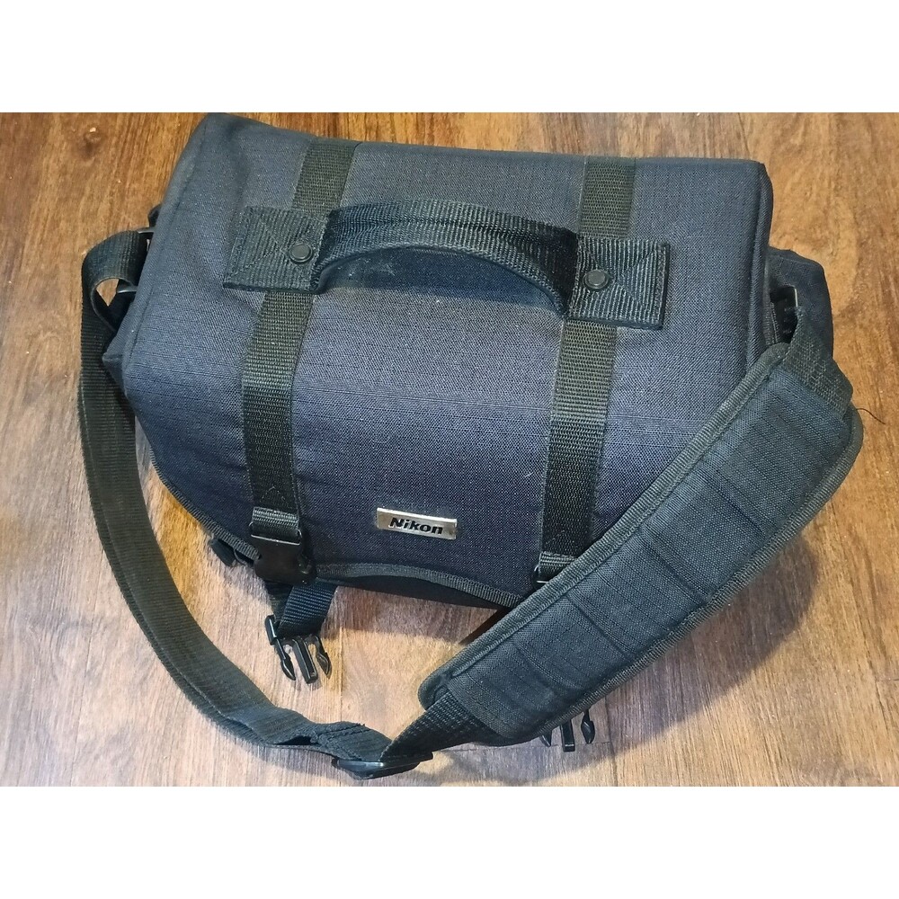 Official Nikon Soft/Hard Padded Camera Bag with Pockets and Shoulder Strap